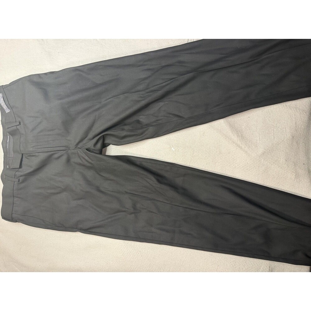 Perry Ellis Portfolio Pants Mens 36x32 Black Dress Slim Fit Stretch FOLIO-flex